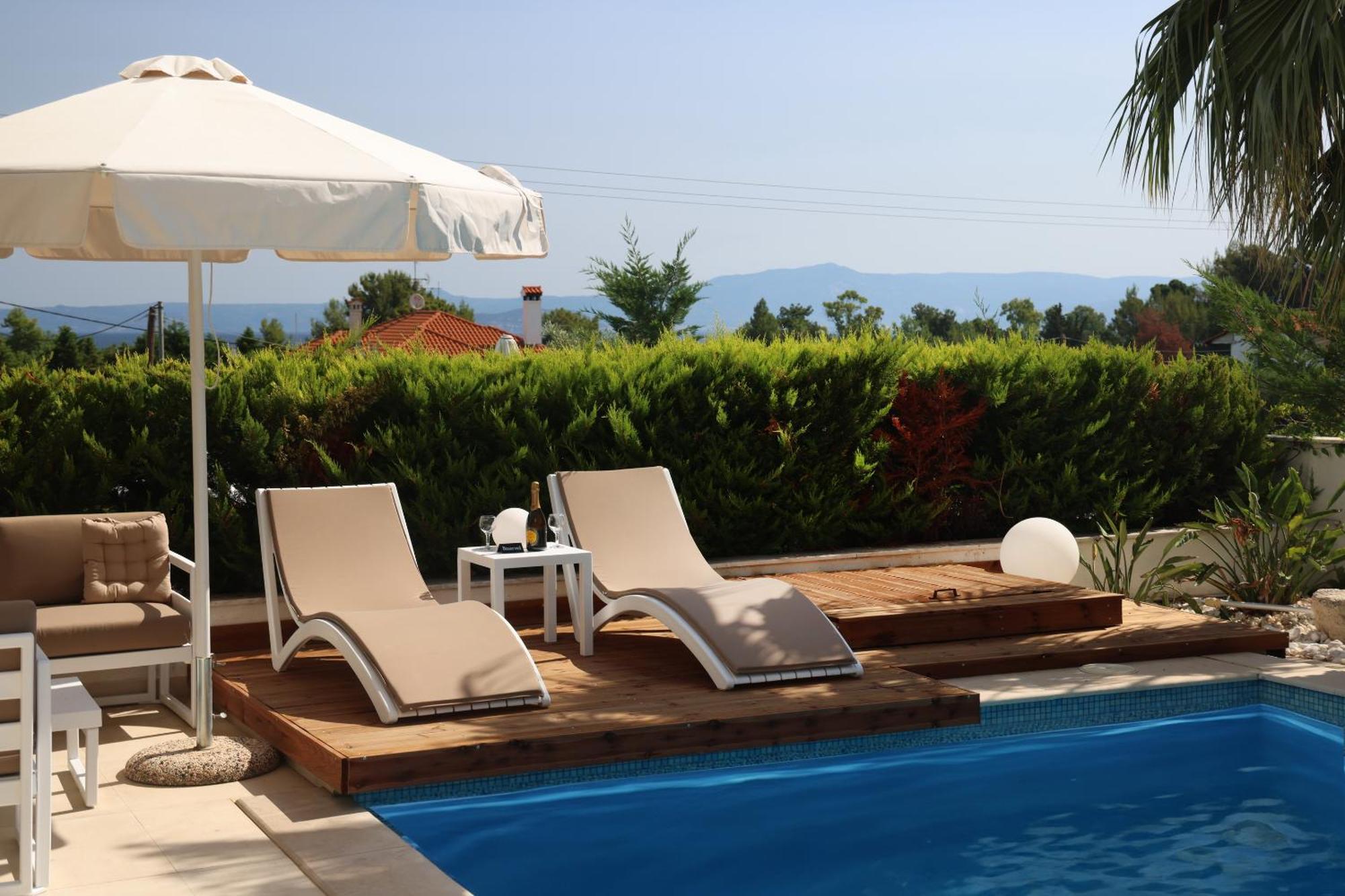 Villa Douglas - Private Pool, Bbq, 4Bdrms, View Пефкохори Экстерьер фото